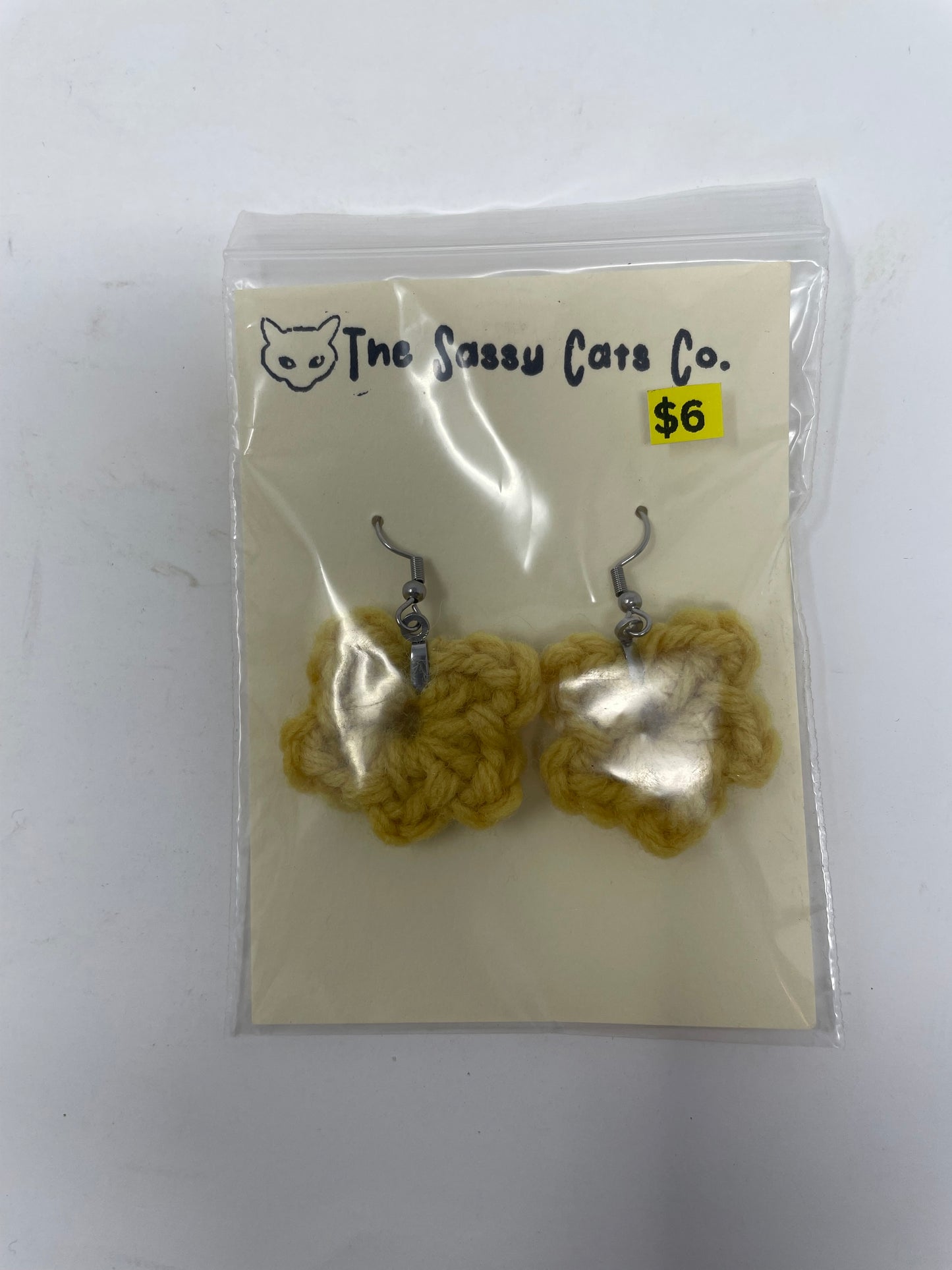 Crochet Small Flower Earrings