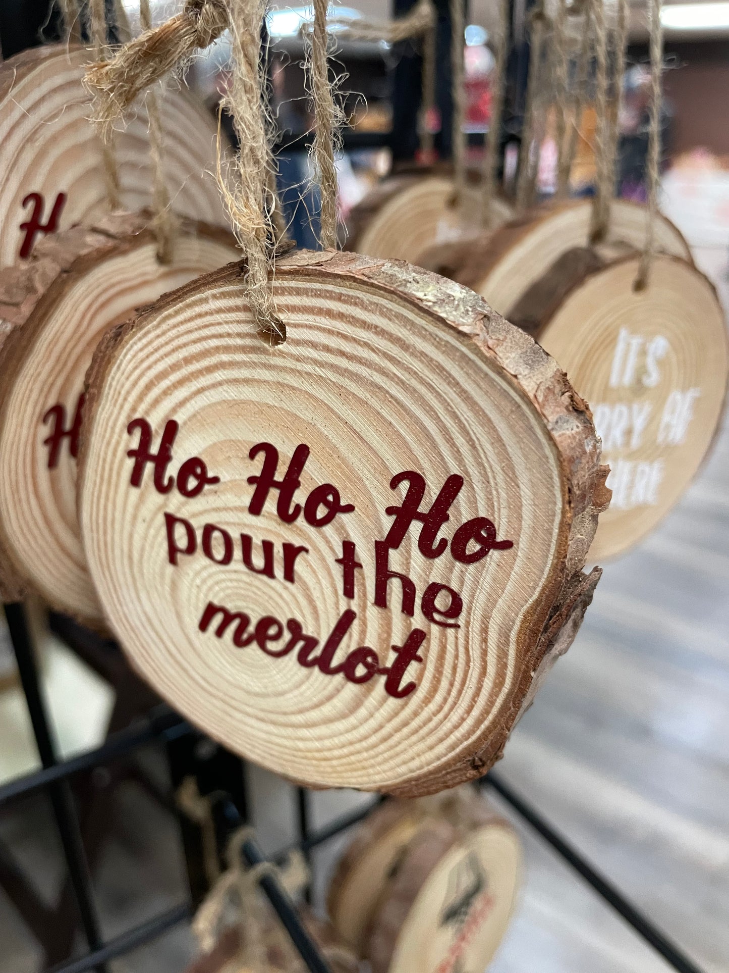 Hi Ho Ho Pour The Merlot Ornament