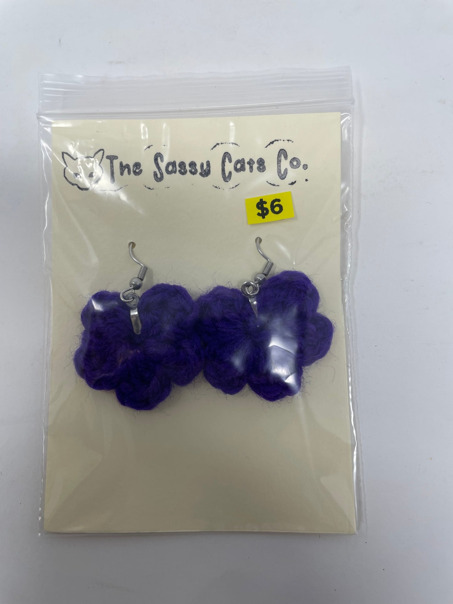 Crochet Small Flower Earrings