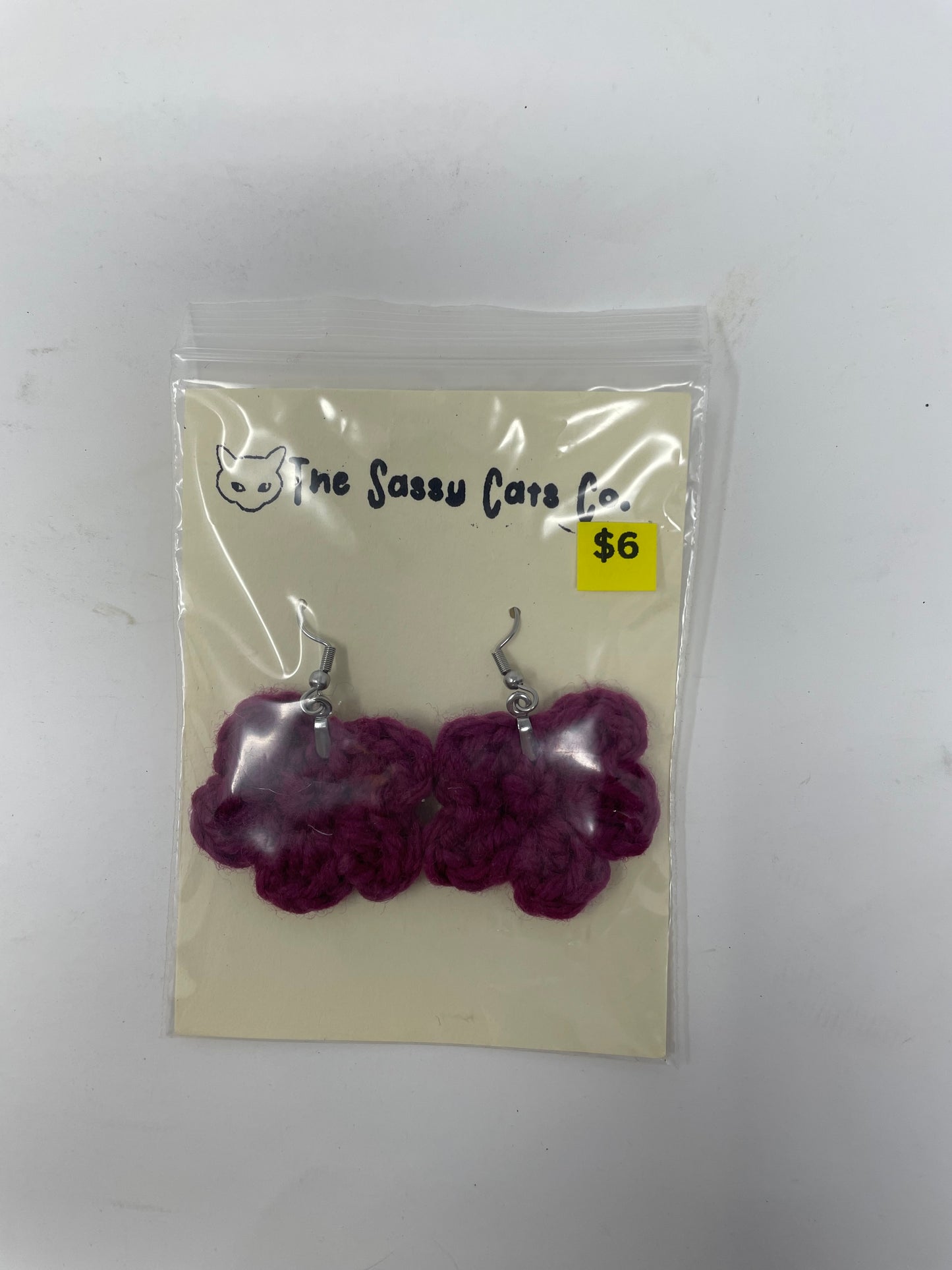 Crochet Small Flower Earrings