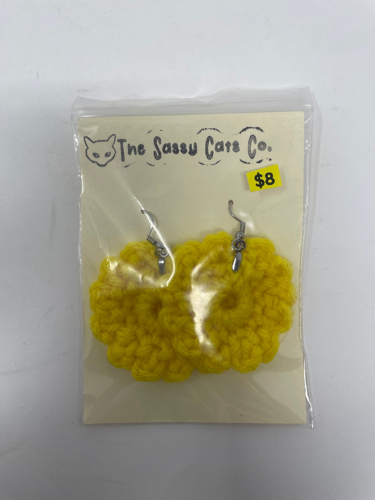 Crochet Medium Flower Earrings