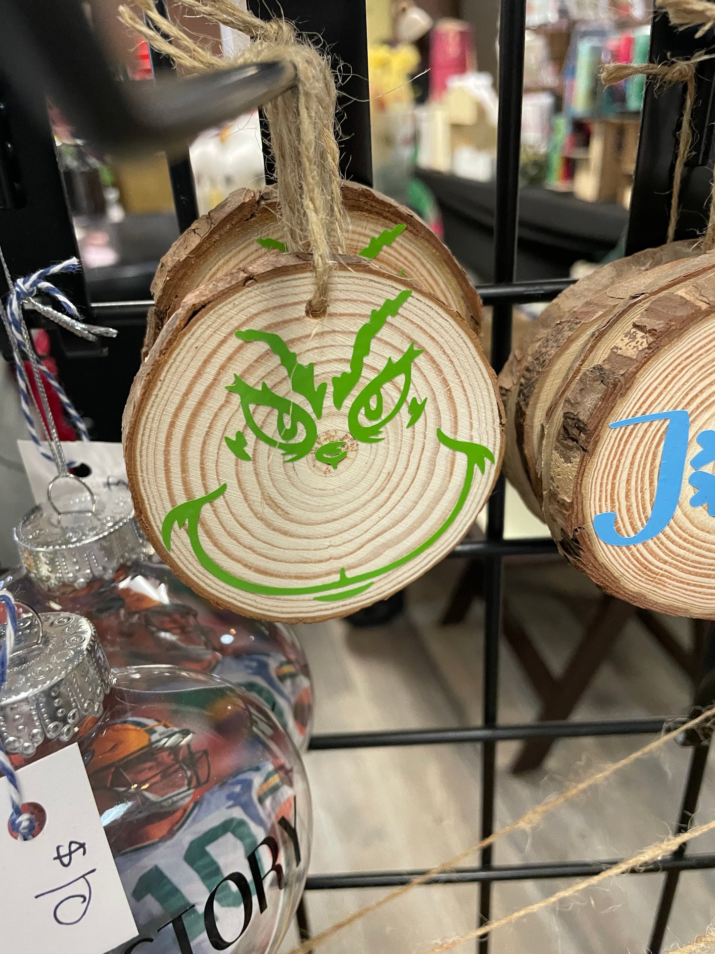 Smile Green Face Ornament