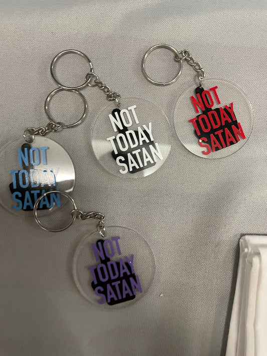 Not Today Satan 🖕🏼 Keychain