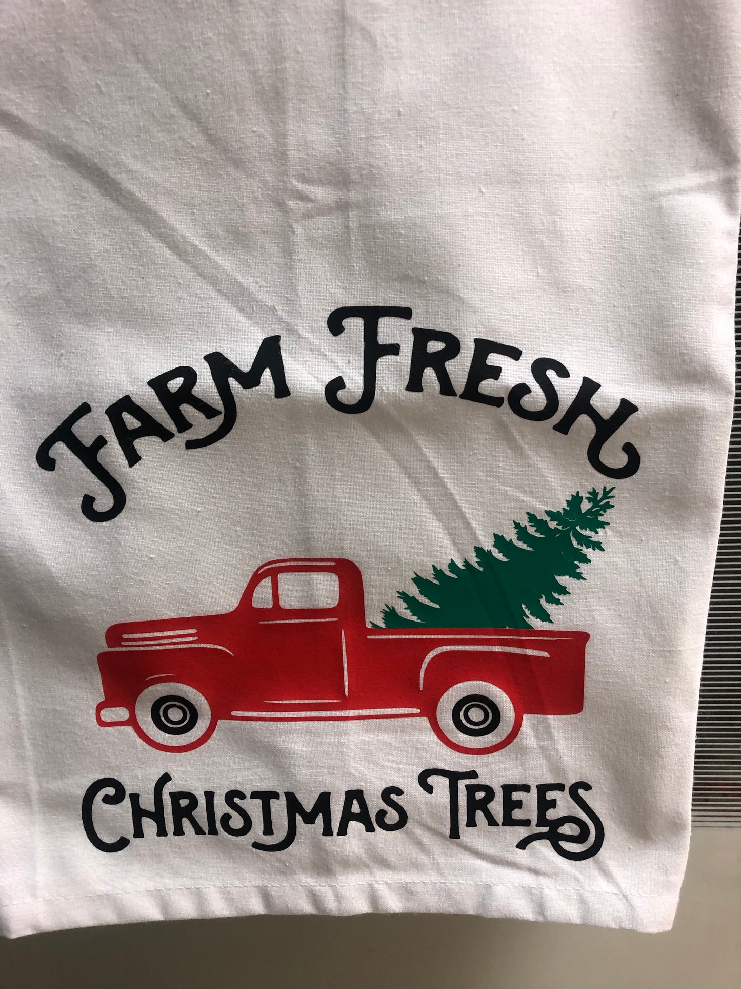 Farm Fresh Christmas Trees Truck Towel