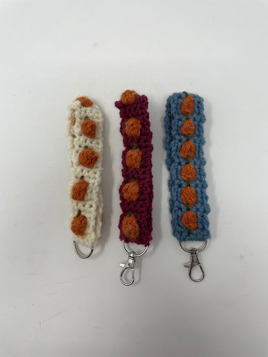 Pumpkin Wristlet Keychains