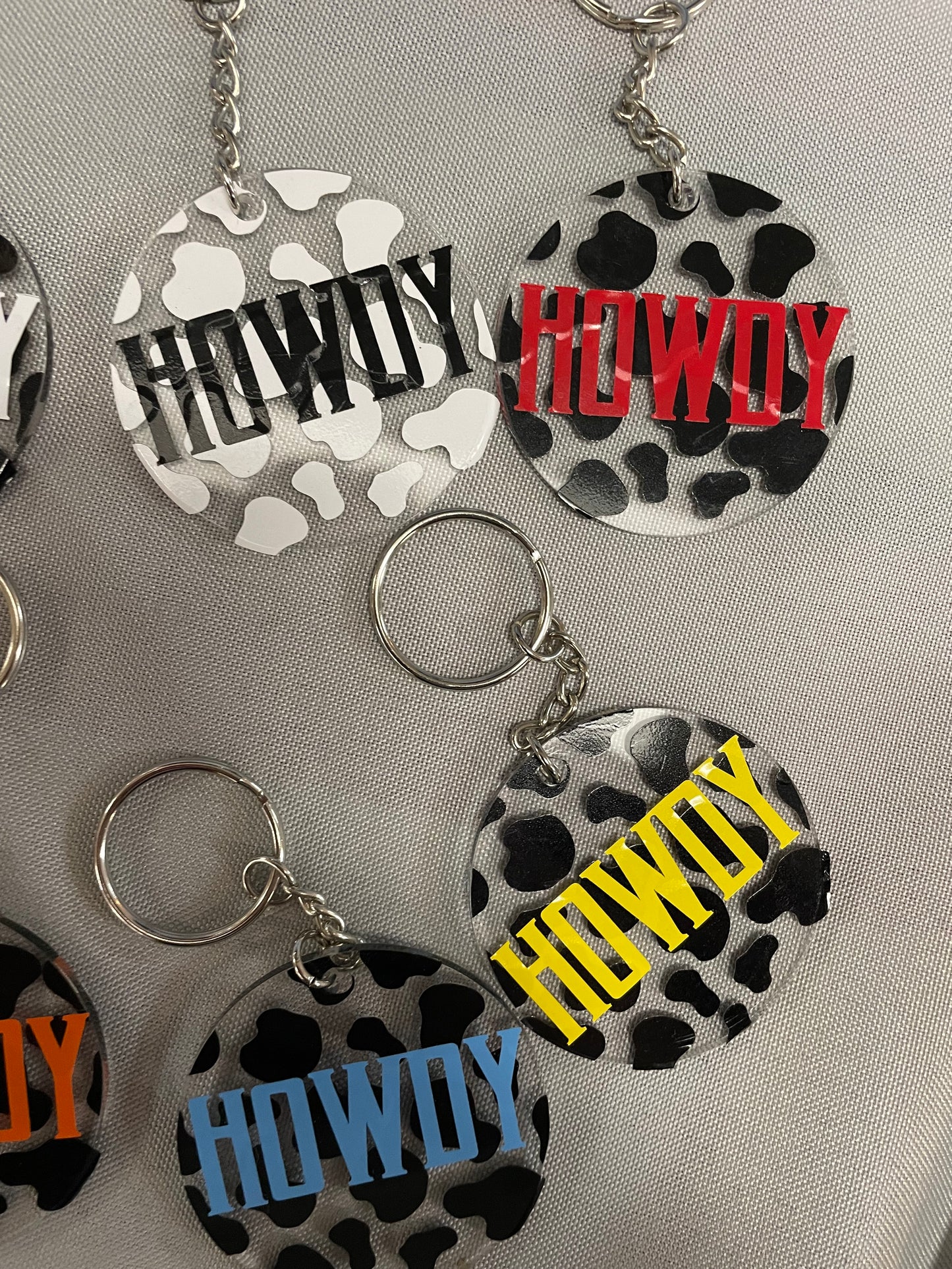 Howdy Cow Print Keychain