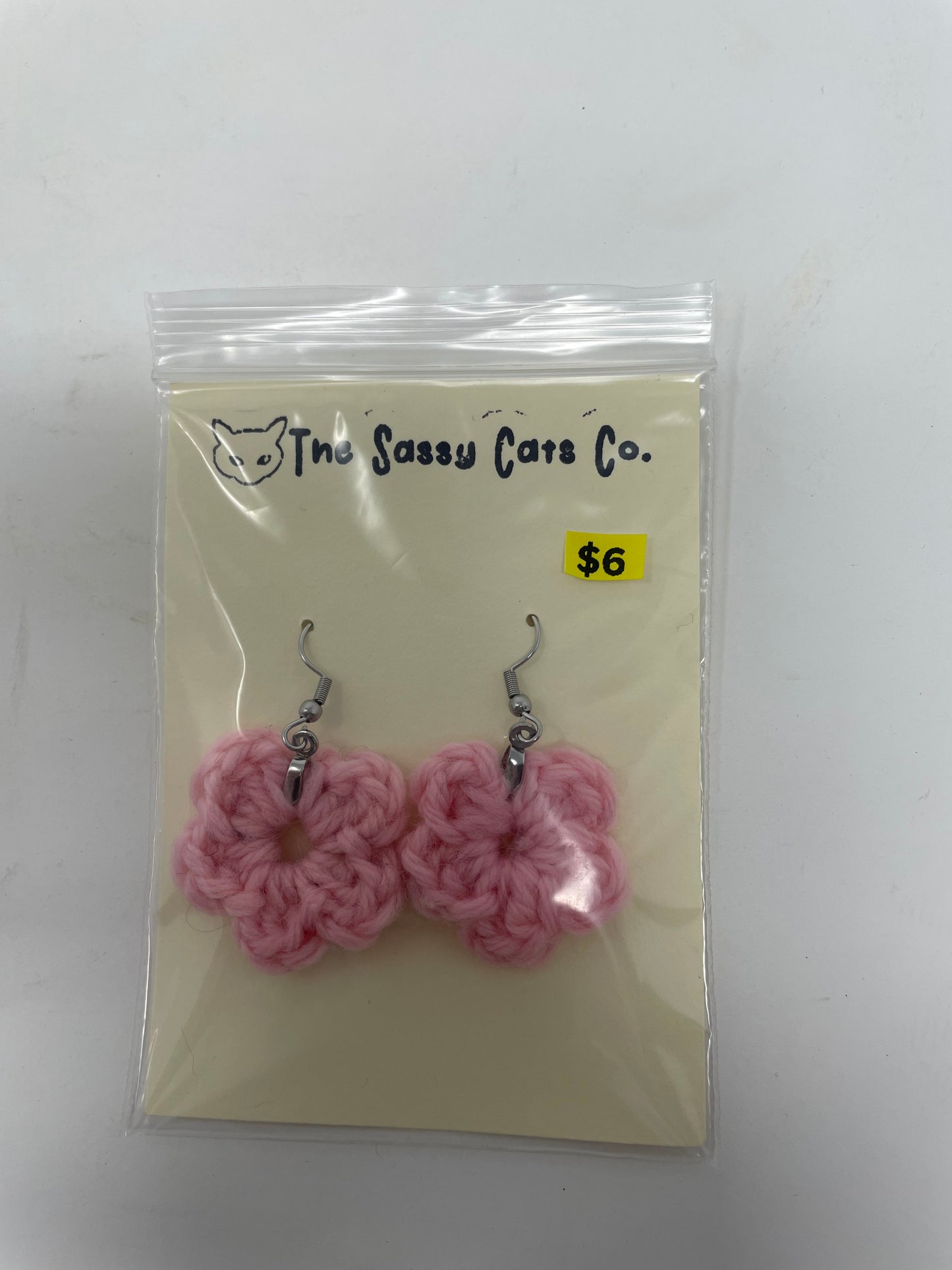 Crochet Small Flower Earrings