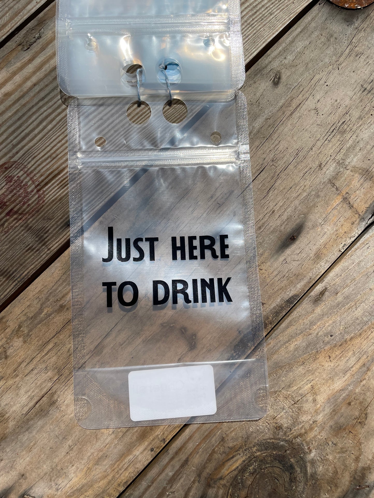 Just Here To Drink Adult Pouch