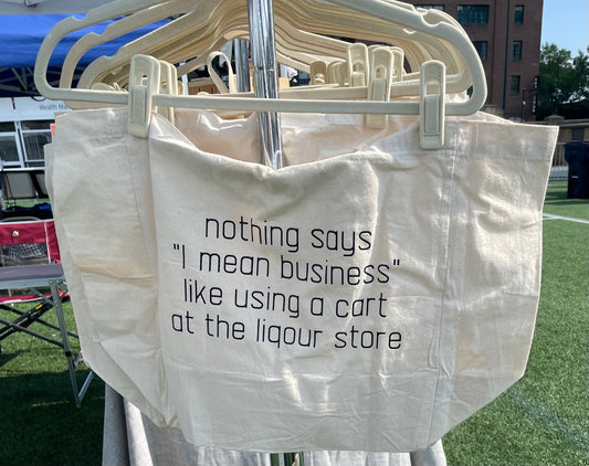 Cart At Liquor Store Tote Bag