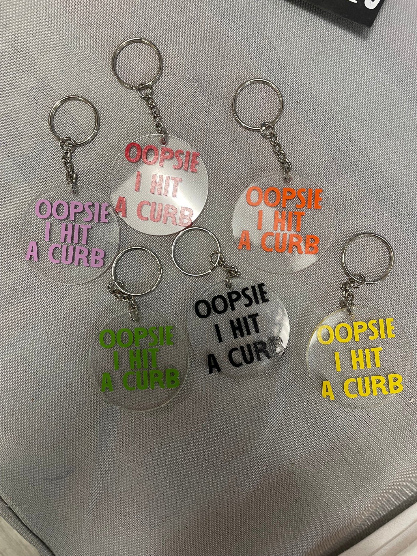 Oopsie I Hit A Curb Keychain