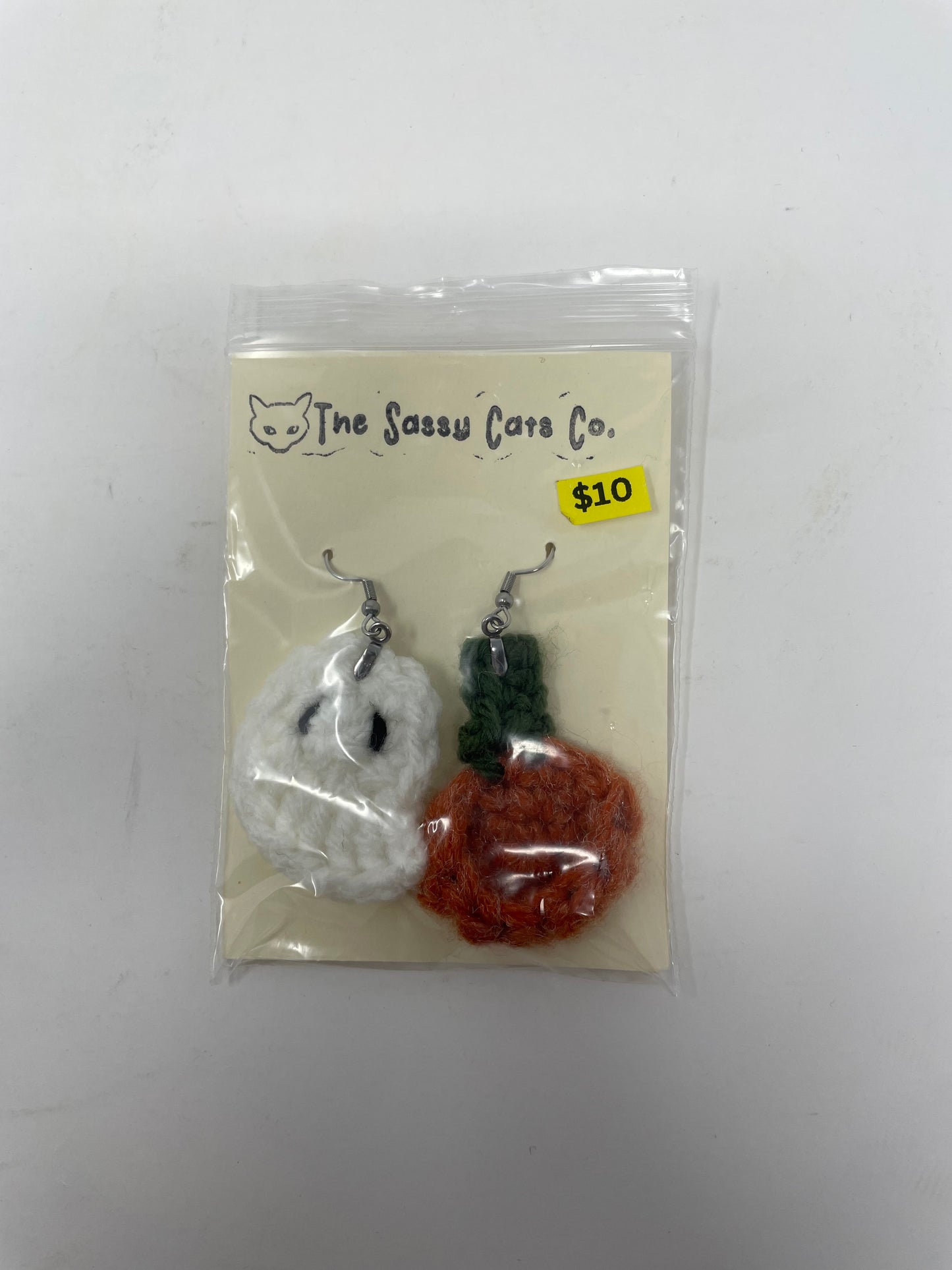 Halloween Ghost Pumpkin Earrings