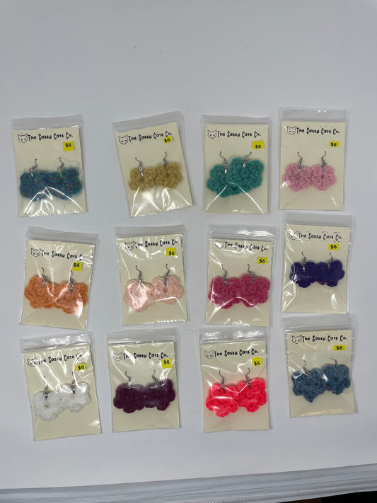 Crochet Small Flower Earrings