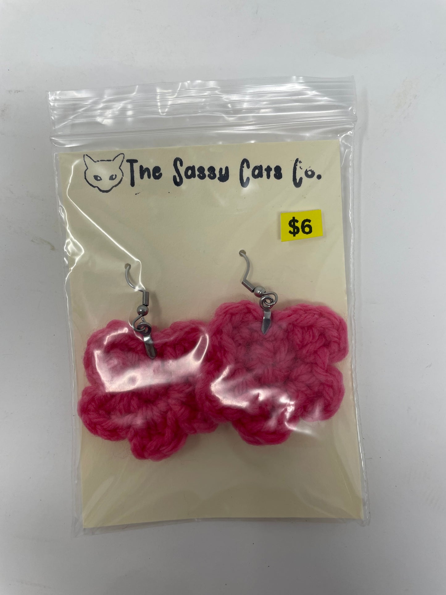 Crochet Small Flower Earrings