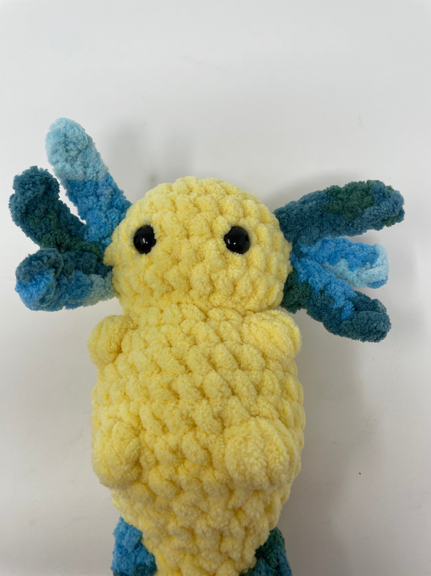 Yellow & Multi-Blue Axolotl
