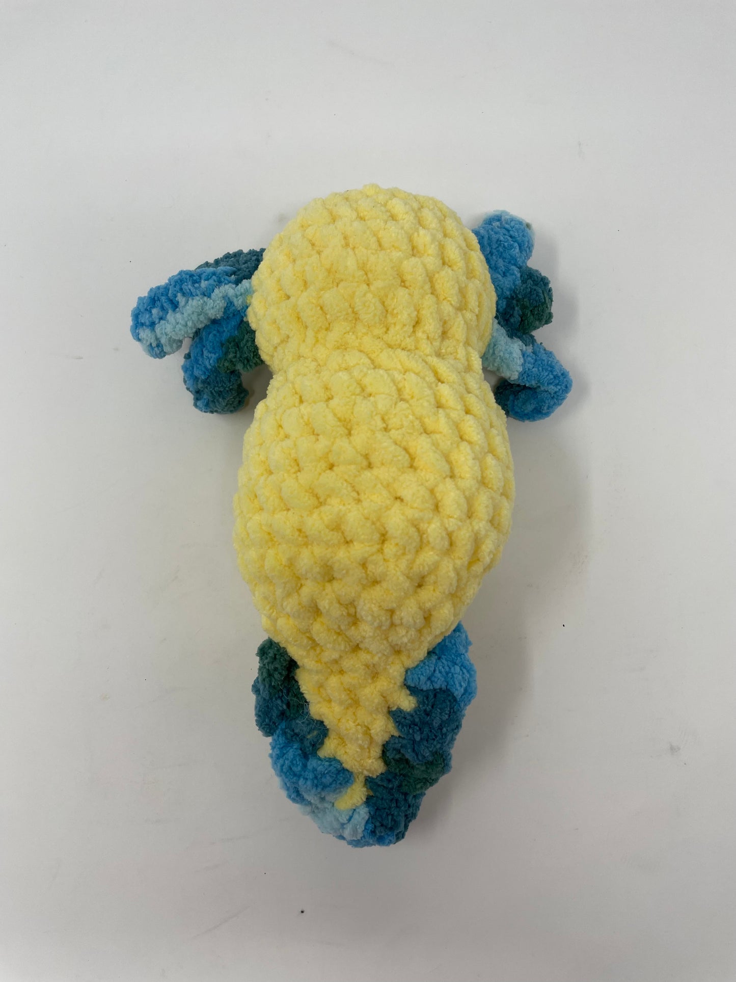 Yellow & Multi-Blue Axolotl