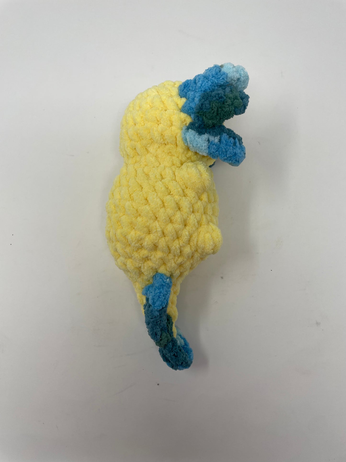 Yellow & Multi-Blue Axolotl