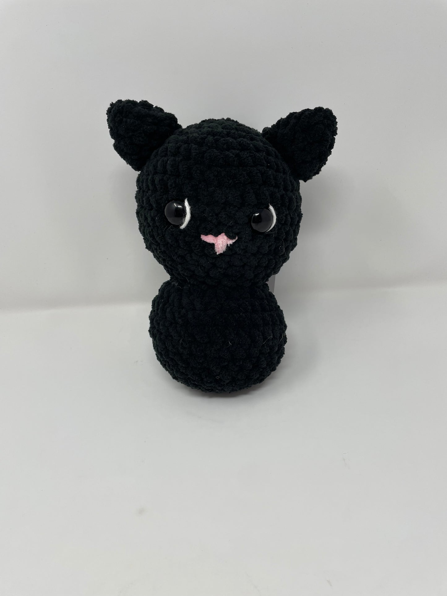 Black Cat with Orange Hat