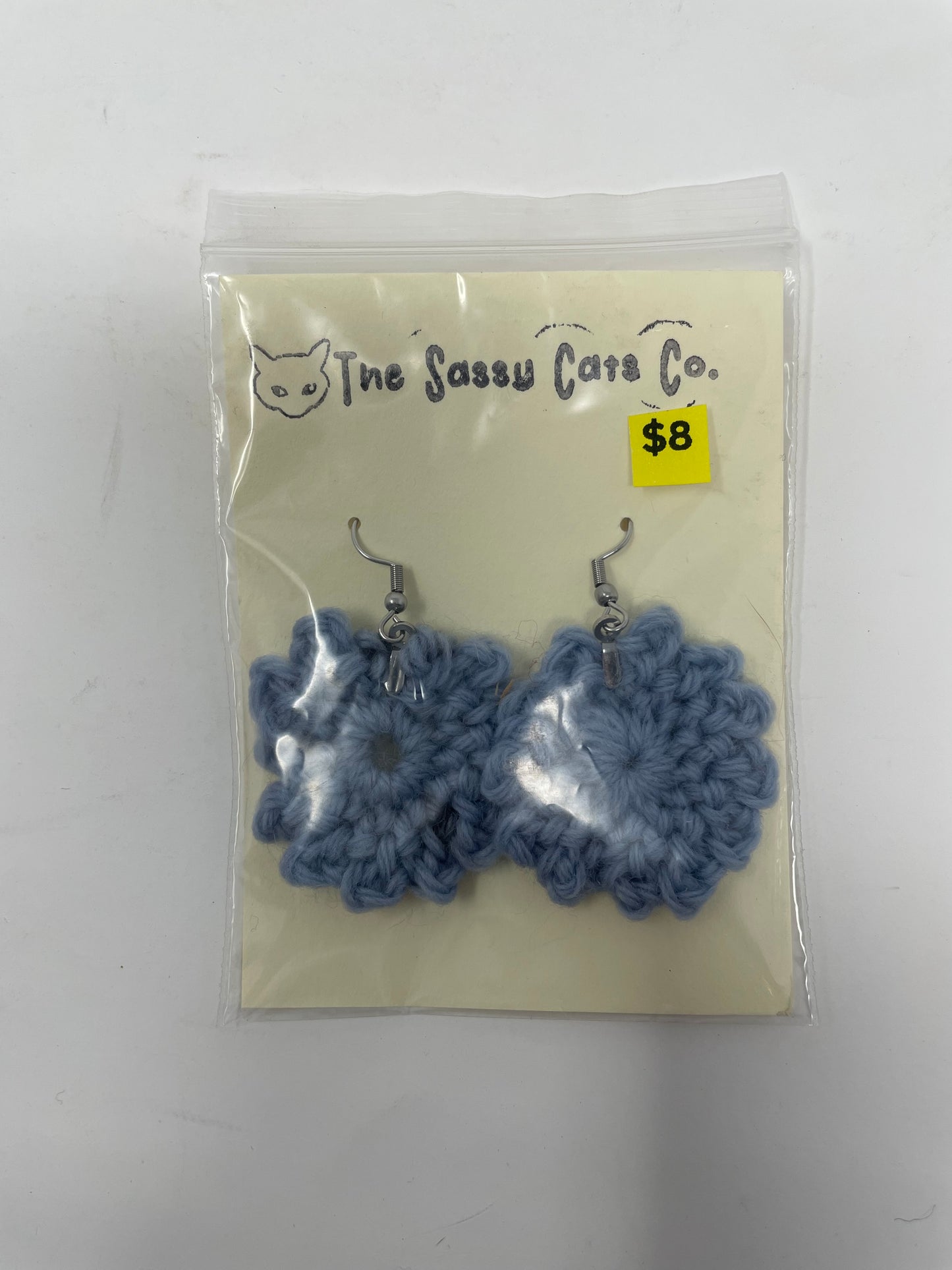 Crochet Medium Flower Earrings