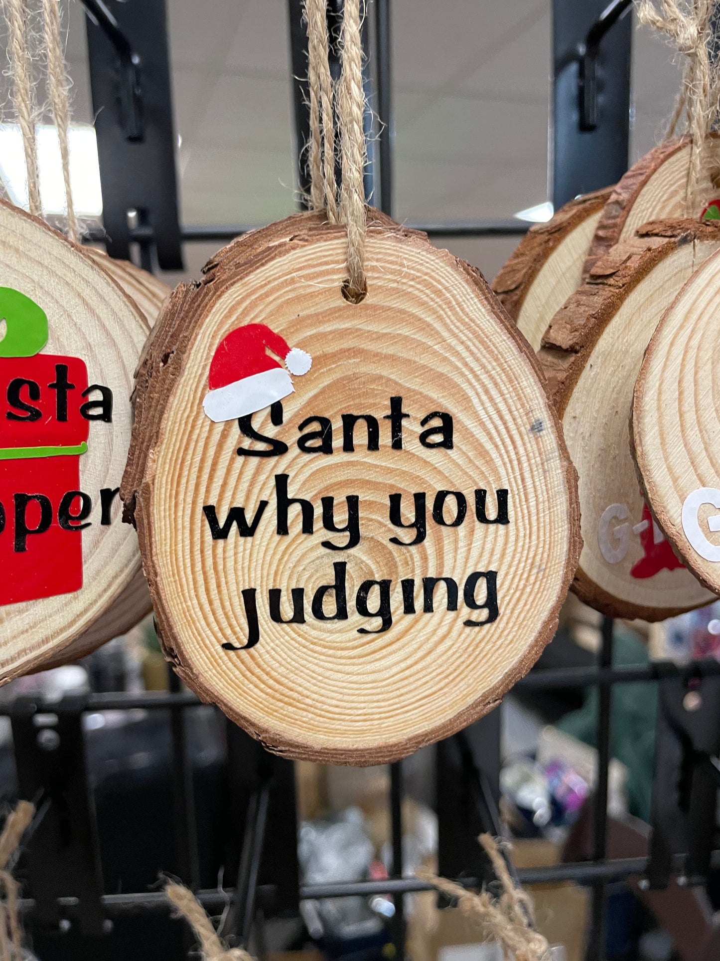 Santa Why You Judging Ornament