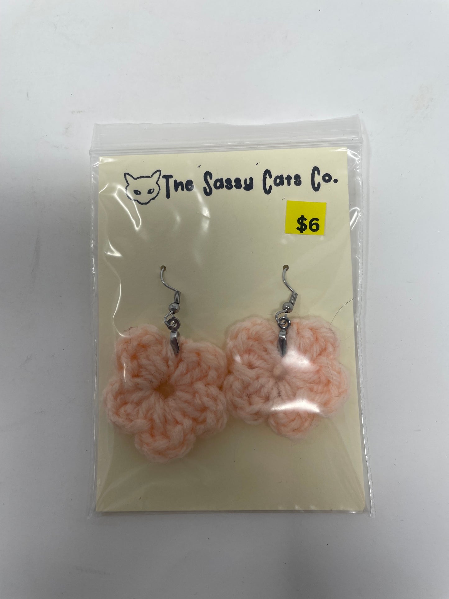 Crochet Small Flower Earrings