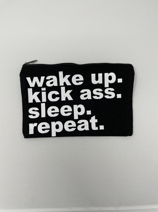 Wake Up. Kick Ass. Sleep. Repeat. Mini Tote Bag