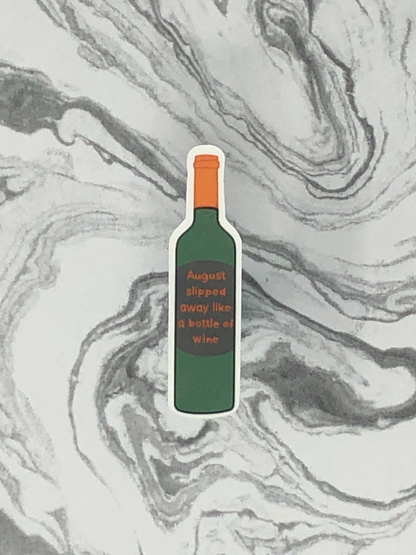 Taylor Swift Wine Bottle Sticker Orange